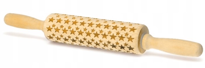 Dekorative Weihnachts-nudelrolle Mit Plätzchenmuster, Große 35 Cm Sterne