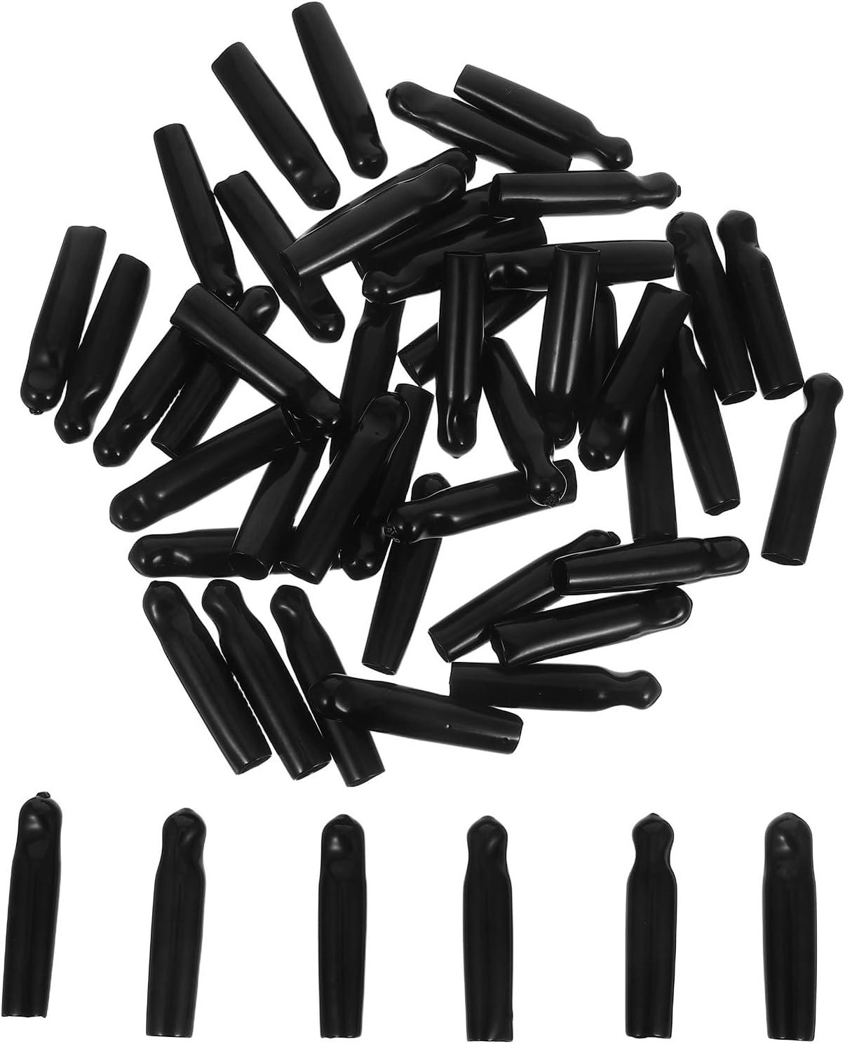 50 Stück Schwarze Ausgießkappen Aus Pvc Staubschutz Für Öl Und Weinflaschen Hygienische Flaschenausgießer Abdeckungen Für Küchen Und Spirituosenflaschen