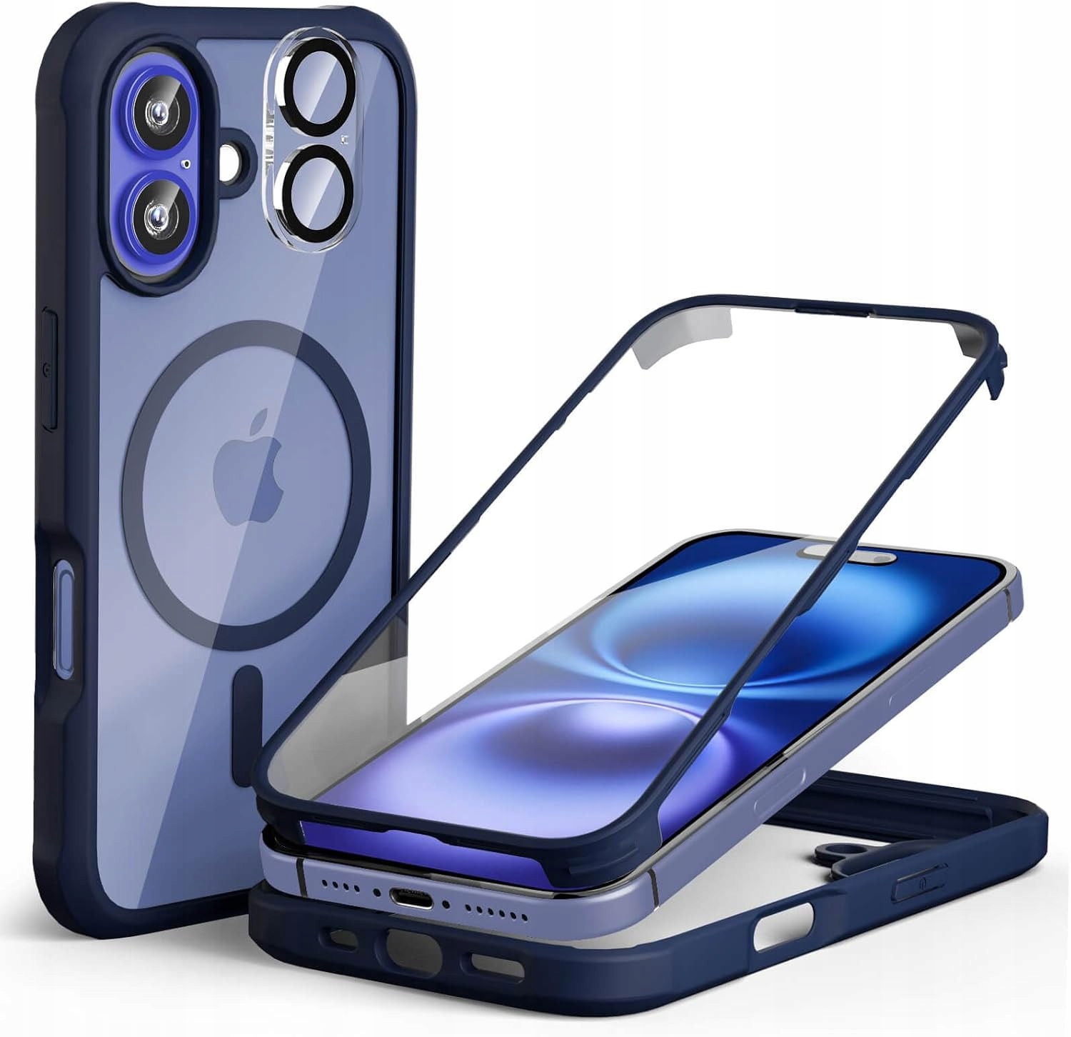 Iphone 13/14 (6,1 Zoll) Hülle, Blau, Transparent, Magsafe