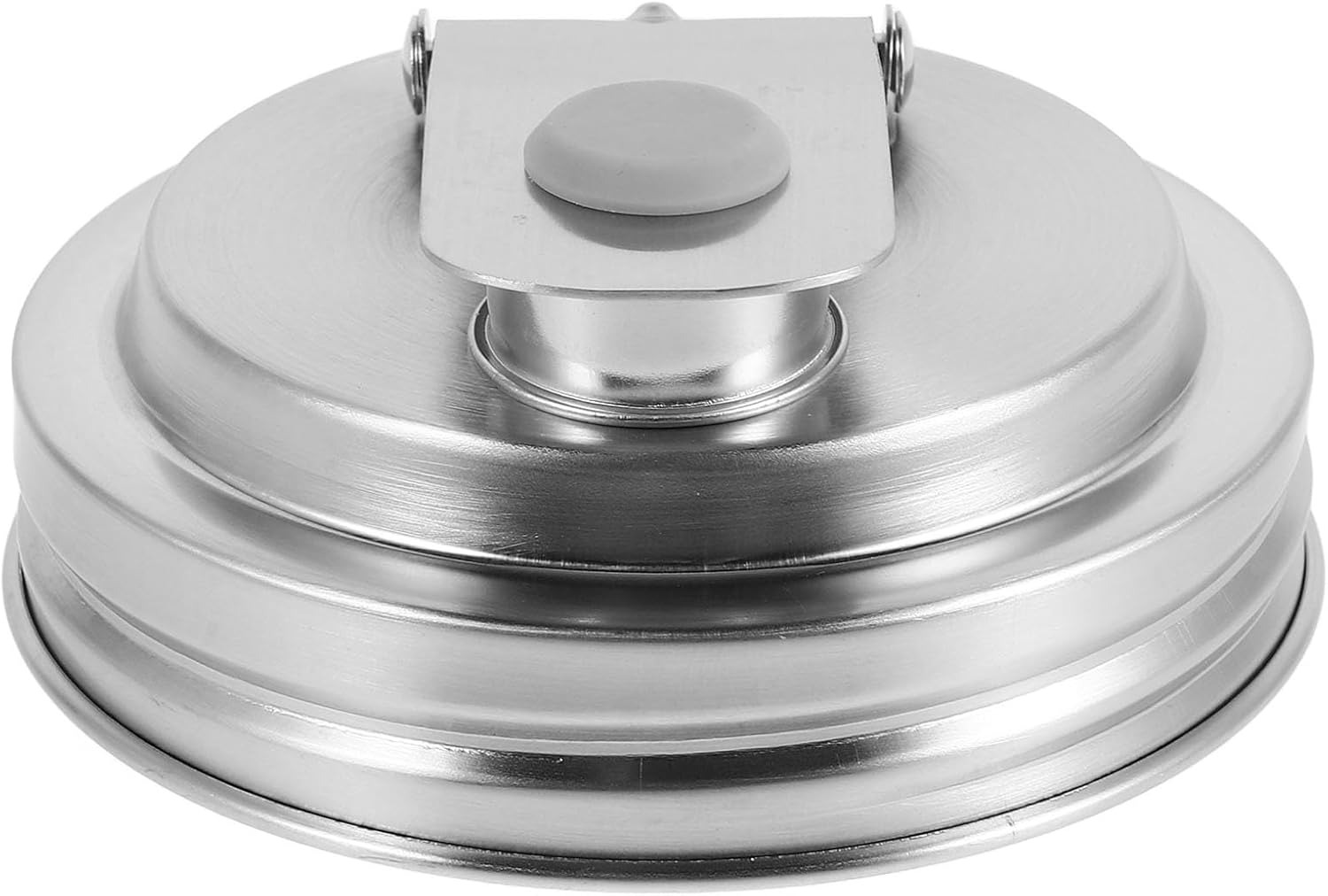 Screw Lid Made Of 304 Stainless Steel, Leak-proof Wide Mouth Drinking Lid With Hinged Closure, Tight Preserving Jar Pourer For Hot And Cold Drinks