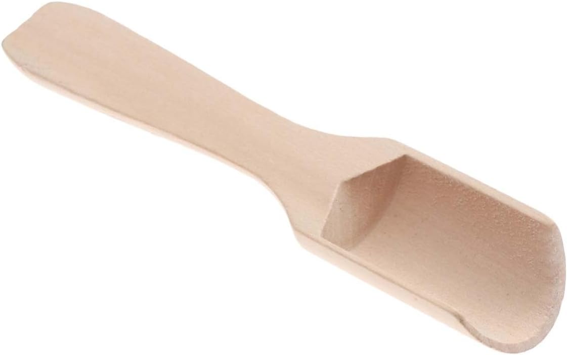 10 Stück Holz Teeschaufeln Und Salzschaufeln Mit Flachem Griff Beige Zum Abmessen Von Gewürzen Und Tee Im Restaurant Oder Teehaus