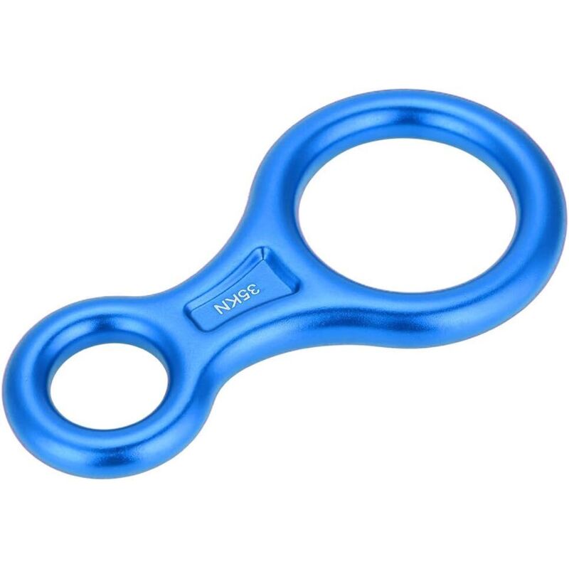 (blau) Achter-abseilgerät, Robustes Felsabseilgerät Mit 8-wort-seilringen, Outdoor-abseilgerät Für Kletterer Und Kletterinnen.