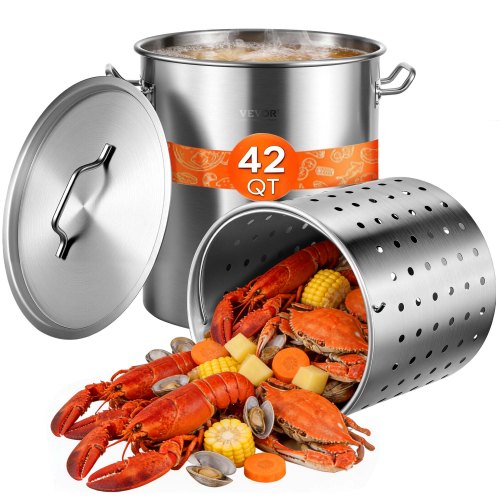 Kochtopf 39,7 L Edelstahl, 350 X 410 Mm Großvolumiger Suppentopf Mit Sieb, Als Spargeltopf Soßentopf Geeignet, Praktischer Küchentopf Große Zutaten