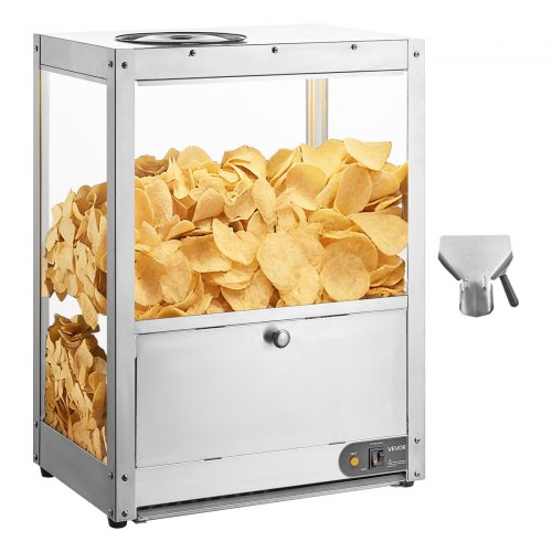 Kommerzielle Nacho-maschine 80 L, Elektrischer Chip-wärmer 300 W Mit Heizplatte & Wärmelampe & Ablenkplatte, Nacho-chip-wärmer Aus Edelsstahl Für Popcorn Kartoffelchips Erdnusschips