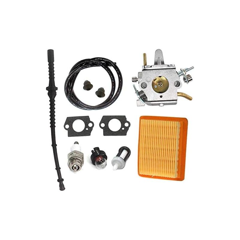 Vergaser Mit Luftfilter Und Kraftstoffleitung Für Stihl Fs400, Fs450, Fs480, Sp400 Und Sp450 Freischneider. Ersetzt Zama C1q-s34h, 4128 120 0651 Und 4134 141 0300.