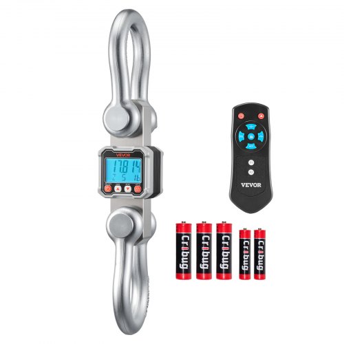 Kranwaage 10 T, Digitale Hängewaage, Industriewaage Mit Gehäuse Aus Aluminiumguss & Lcd-display, 2-kg-teilung & 3-stufiger Schalter, Fernbedienung, Wildwaage, Hakenwaage Für Garage & Fabrik