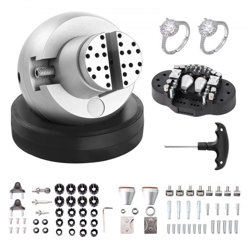 Kugelschraubstock, 5-zoll-gravur-einstellwerkzeug, 360° Drehbarer Gravurblock-schraubstock, 69-teiliger Aufsatz, Schmuck-gravurblock-werkzeuge, Standardblock Für Edelsteineinlagen Und Kleine Gra