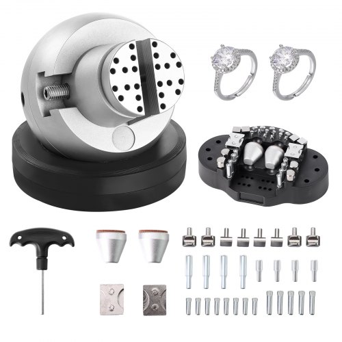 Kugelschraubstock, 5-zoll-gravur-setzwerkzeug, 360° Drehbarer Gravurblock-schraubstock, 35-teiliger Aufsatz, Schmuck-gravurblock-werkzeuge, Standardblock Für Edelsteineinlagen Und Kleine Gravure