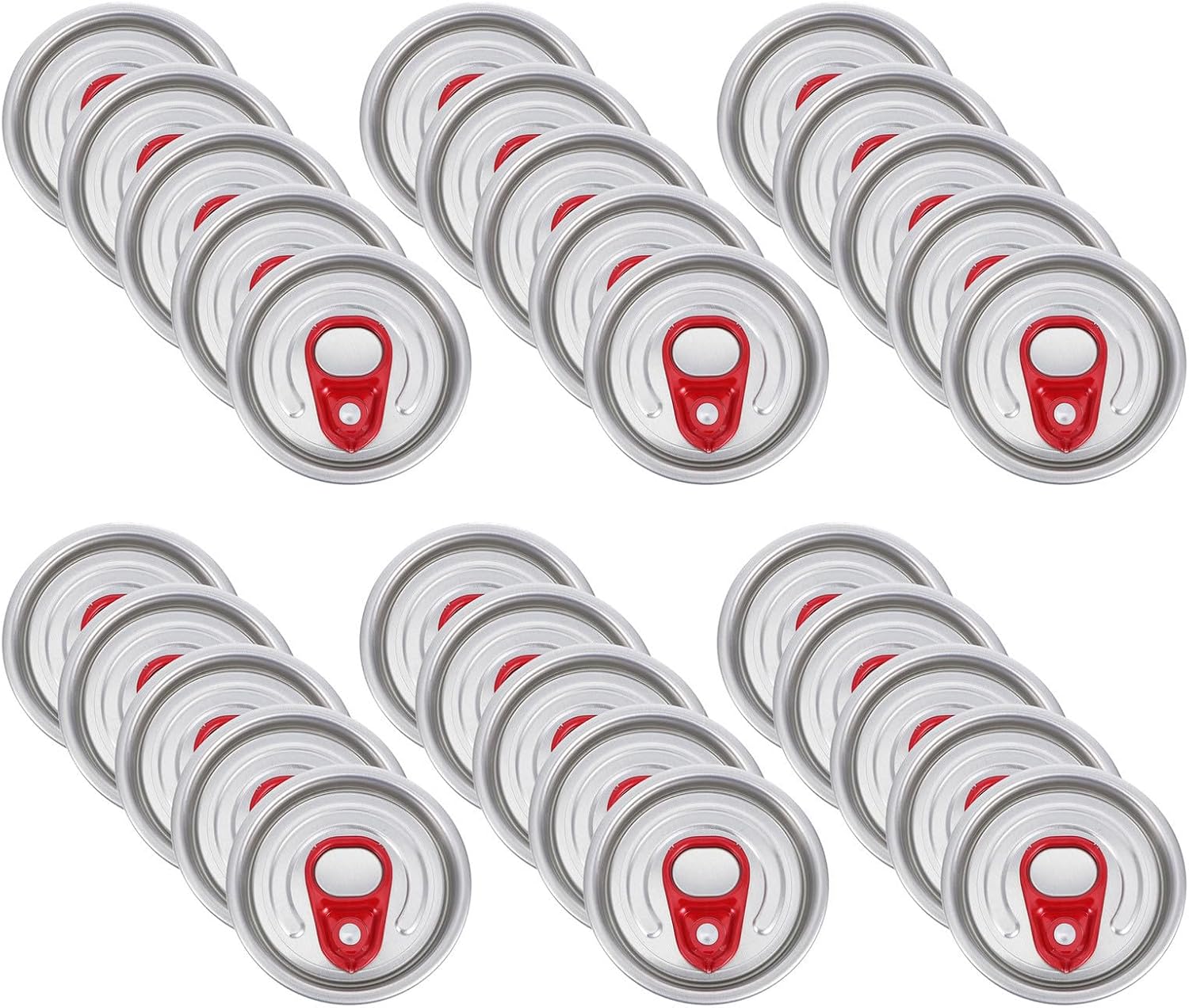 Aluminium Getränkedosen Deckel 5,2cm Durchmesser Mit Vollöffnungsdesign Und Erhöhter Robustheit 50 Stück Für Bier Und Erfrischungsgetränke Beim Reisen Und Großverbrauch