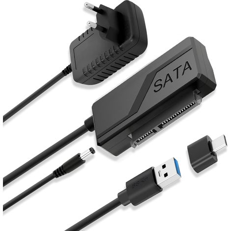 Uasp Usb 3.0 Zu Sata Adapter Für 2,5"/3,5" Hdd/ssd Festplatten, Usb-c/usb 3.0 Zu Sata Iii/ii/i Optischer Sata Festplattenadapter Mit 12v/2a Netzteil