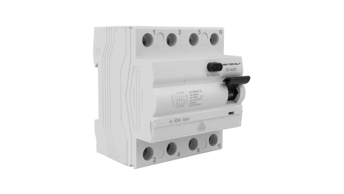 Fehlerstromschutzschalter 10 Ka 4p 63 A 30 Ma Typ A Vde Doktorvolt Dv-4261