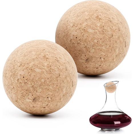 Zweiteilige Holzverschlüsse Für Wein- Und Bierflaschen. Runder Holzverschluss Für Karaffen. Kugelförmiger Holzkorken Für Weinkaraffen. 6,1 Cm