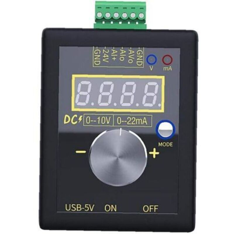 0-10v / 0-4-20ma Signalgenerator Strom- Und Spannungssimulation Tragbarer Signalgenerator Mit Eingebautem Lithium-akku Für Sps-panel-debugging Schwarz Praktische Werkzeuge
