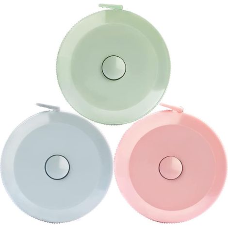 3-teiliges Nähmaßband, 2 M Flexibel, Einziehbar, Zum Nähen, Schneidern Und Kleidermachen, In Drei Farben