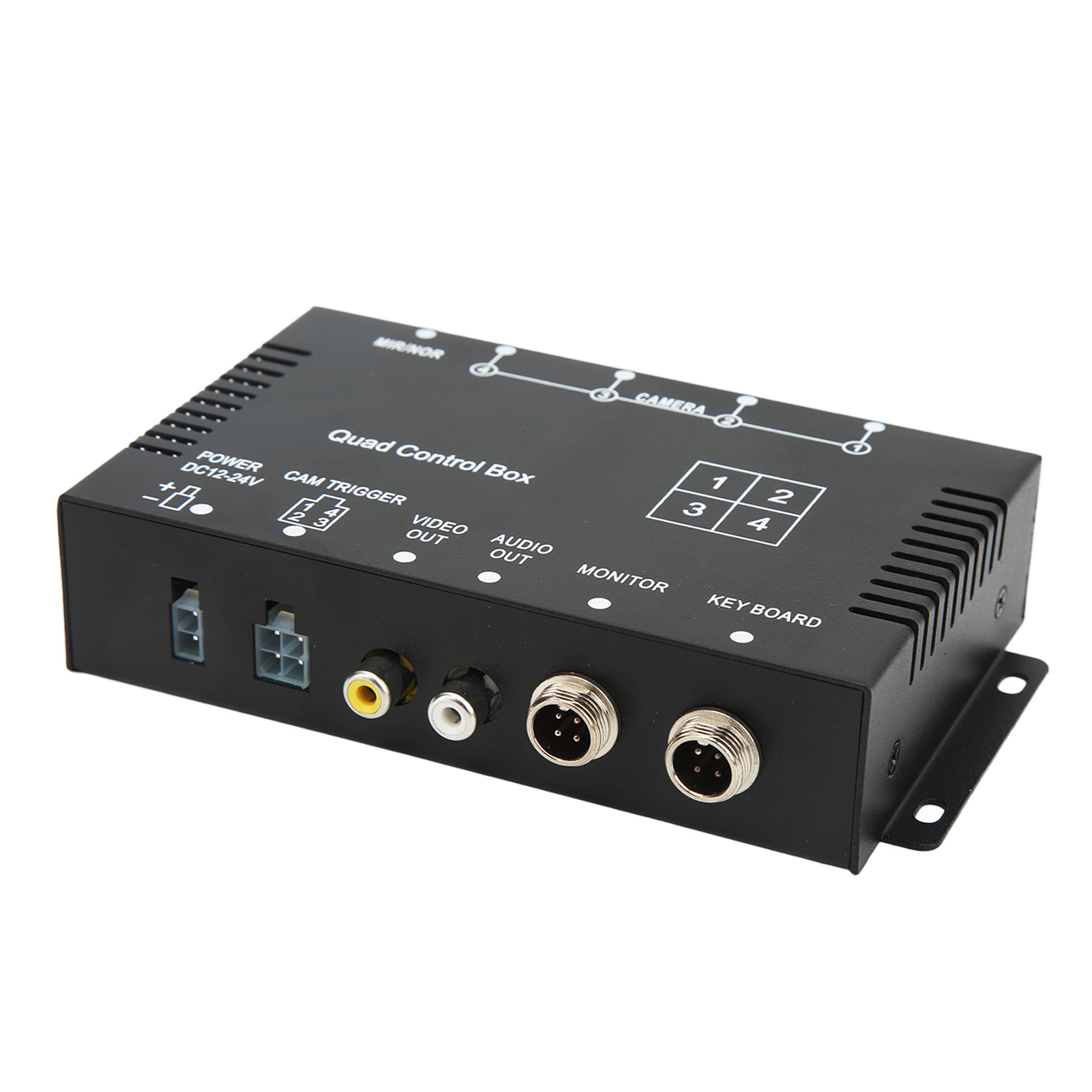 4-kanal-dc12v/24v-videosteuerung Und -splitter Mit Fernbedienung Und Hd-bildumschalter Für Lkw, Busse Und Boote