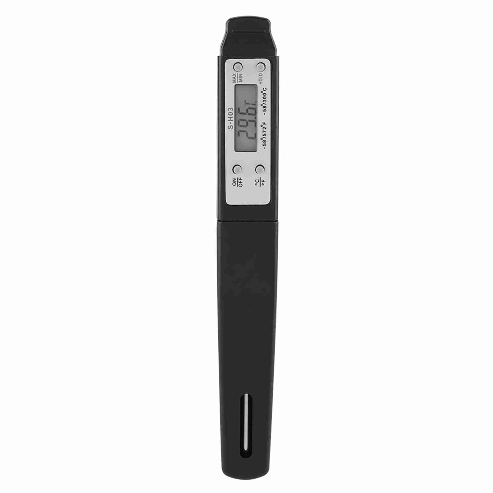 Digitales Sofort-lebensmittelthermometer Mit Fleischsonde, Ideal Zum Kochen, Grillen Und Backen (schwarz)