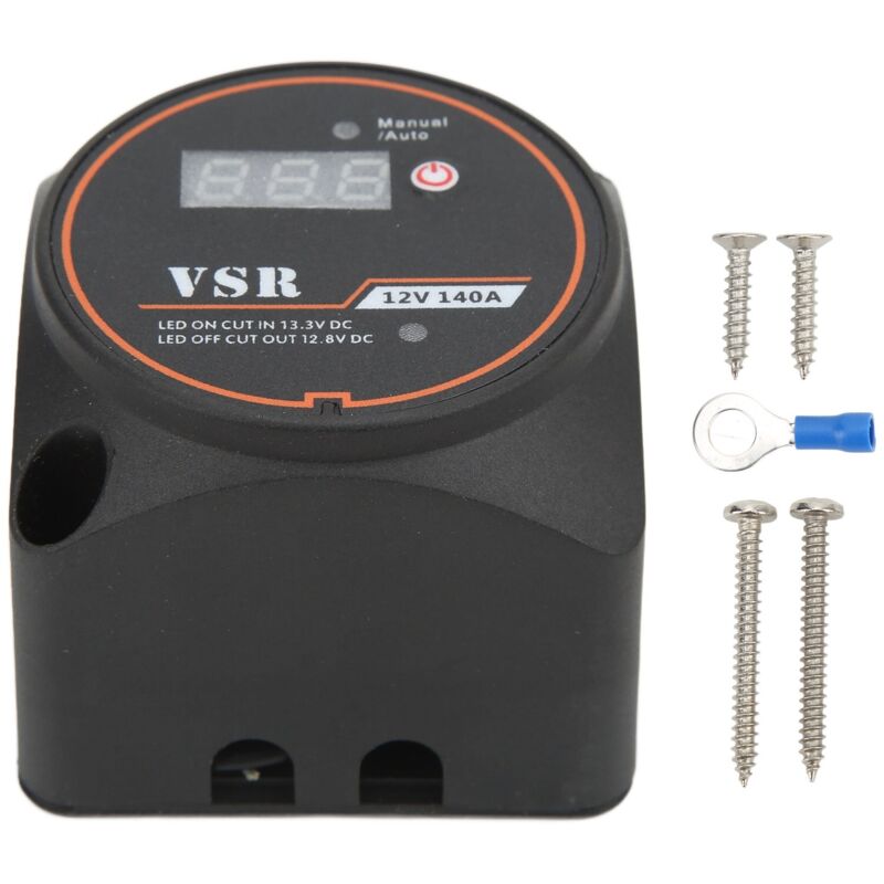 Spannungsgesteuertes Relais, 12 V 140 A Intelligenter Doppelbatterie-trennschalter, Ip67 Wasserdichtes Spannungsgesteuertes Relais Mit Display Für Atv, Utv, Wohnmobil.