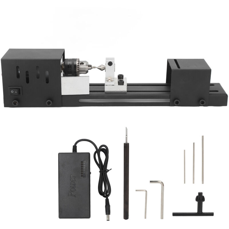 Perlenpoliermaschine, Mini-drehbank, Zubehör, Perlenpoliermaschine, 110–240 V, Für Heimwerker, Holzbearbeitung, Eu-stecker