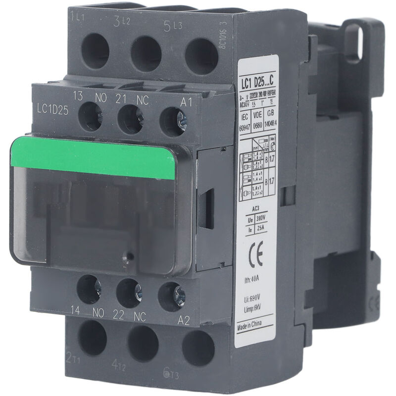 Wechselstromschütz 1ö 1ö 25a 380v, Hochspannungsspule, Silberkontakt, Lc1d25 Motorsteuerung