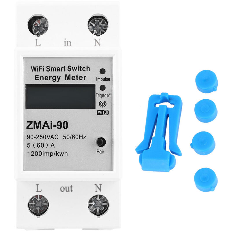 Zmai-90 Wlan-fernbedienung Mit Digitalem Lcd-zählerschalter, Einphasen-energiezähler 90–250 V