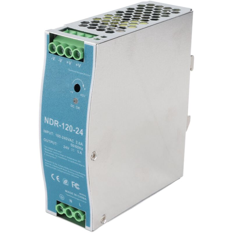 Ndr-120-24 Industrielles Schienennetzteil, 5a 120w Ac100-240v Schalter