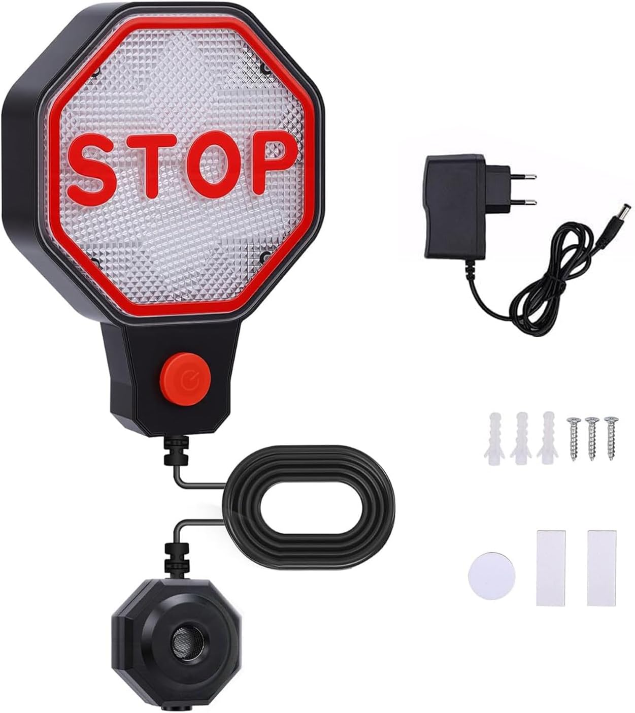 Capteur De Stationnement À Ultrasons Réglable Avec Aide Au Stationnement En Garage, Affichage Led Rouge-jaune-vert, Mesure Précise De La Distance, Signal Sonore Et Ajustement Automatique De La Distanc