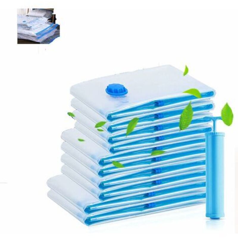 Vakuum-aufbewahrungsbeutel, 10er-pack, Wiederverwendbare Reisetaschen Für Matratzen, Kleidung, Bettdecken, Bettwäsche, Kissen – 2l + 4m + 4s
