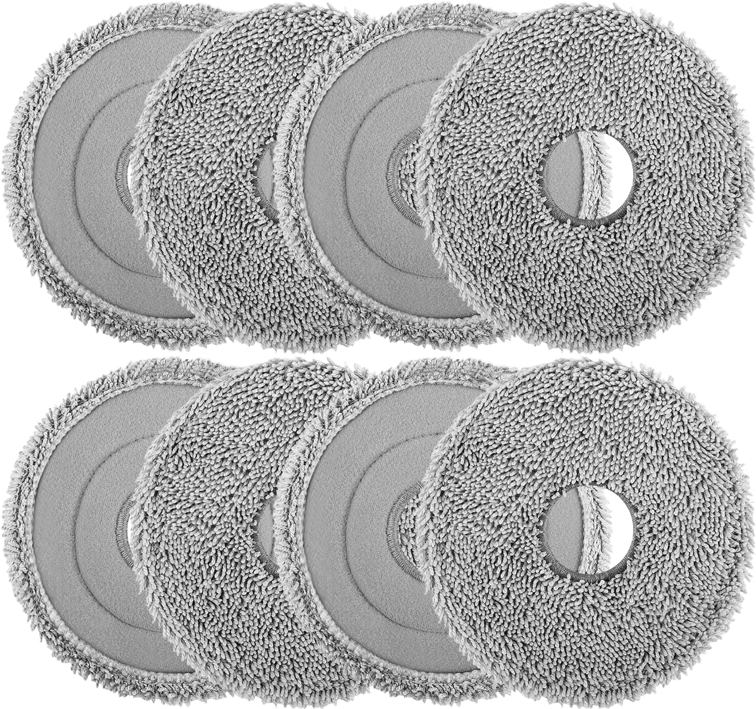 Lot De 8 Lingettes De Rechange En Microfibre Pour Balai Robot Roborock Q Revo/qrevo Maxv/qrevo Master/qrevo Slim/qrevo Pro/qrevo S/qrevo Curv/qrevo Slim/saros 10r/qv/qr, 13,5 Cm