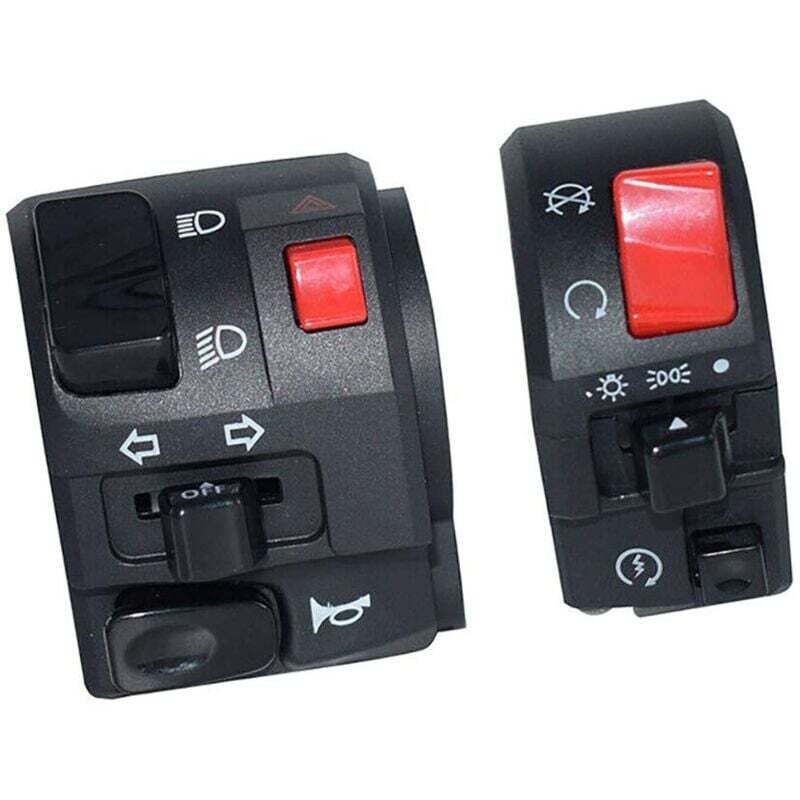 Motorradlenkerschalter, Controller, Hupe, Blinker, Startknopf, 1 Paar