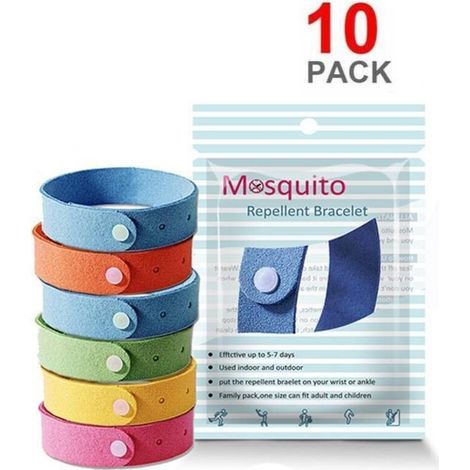 Mückenschutzarmband. Ideal Für Outdoor-aktivitäten. 10er-pack Mikrofaserarmbänder Für Kinder Und Erwachsene. Praktisch Und Praktisch.