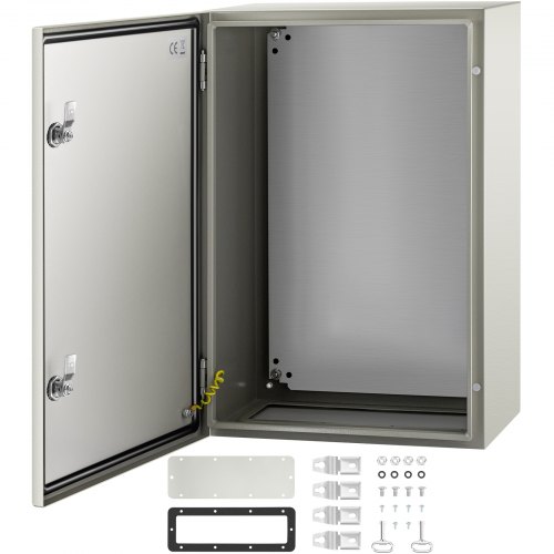 Nema-stahlgehäuse, 60 X 40 X 25 Cm, Nema 4x-stahl-schaltkasten, Ip66 Wasser- Und Staubdicht, Elektrischer Anschlusskasten Für Den Außen-/innenbereich, Mit Montageplatte
