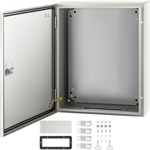 Nema-stahlgehäuse, 50 X 40 X 15 Cm, Nema 4x-stahl-schaltkasten, Ip66 Wasser- Und Staubdicht, Elektrischer Anschlusskasten Für Den Außen-/innenbereich, Mit Montageplatte