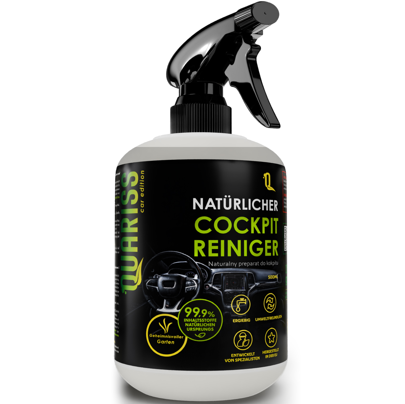 Natürlicher, Umweltfreundlicher Cockpit- Und Fahrzeuginnenraumreiniger 500 Ml