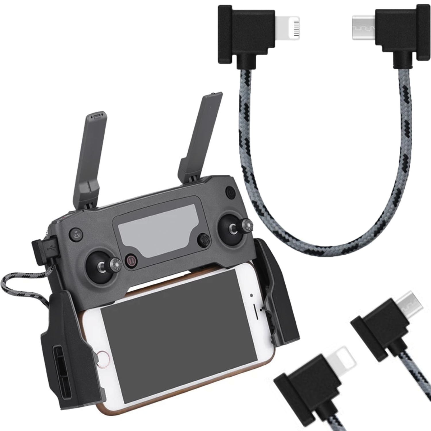 Dji Mavic Air / Mini / Se / Pro Iphone Ios 15 Cm Nylonkabel