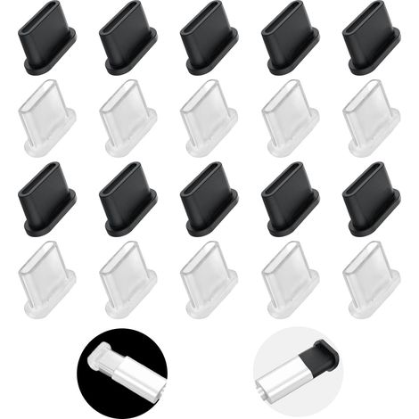 20 Stück Staubschutzkappen Aus Kunststoff Zum Schutz Von Usb-c-datenkabeln, Ladekabeln Und Anschlüssen, Kompatibel Mit Typ-c-ladeanschlüssen