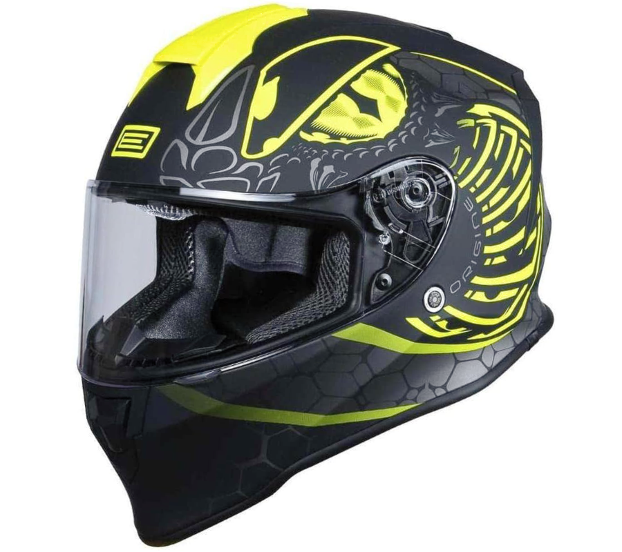 Origine Dinamo Kids Fighter Matt Fluo Yellow Black Ym Helm