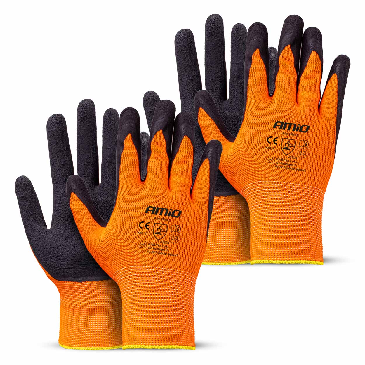 Polyester-schutzhandschuhe Mit Latex-schaumbeschichtung, Größe 10, 2132x, 4 Stück. Amio-04641