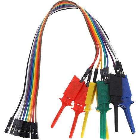 Set Mit 10 Testhaken Für Logikanalysatoren, Jumperkabel Und Soic-ic-schnittstellenstifte Für Präzise Schaltungstests