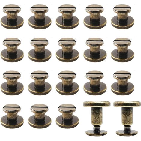 Flachkopfnieten Aus Messing, 20 Paar, 9 X 5 Mm, Ideal Für Lederarbeiten Wie Gürtel, Handtaschen, Geldbörsen Und Buchbinderei.