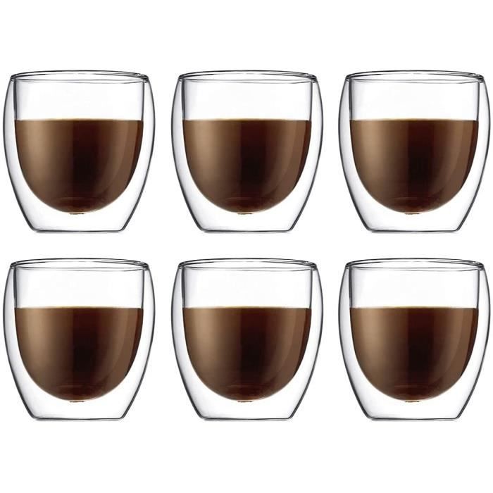 Ensemble De Tasses À Expresso À Double Paroi / Tasse À Café À Double Paroi, Tasse À Expresso Originale - 8 Cl.