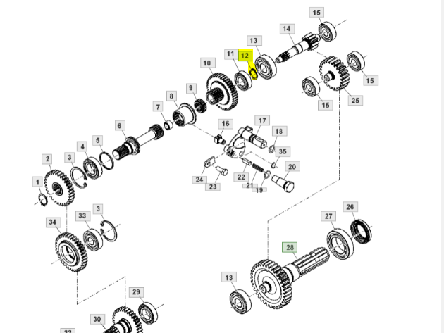 Sicherungsring Für Zahnräder John Deere 54d 60d 1023e 1025r 260 40m7080