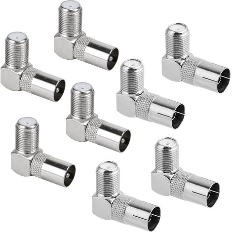 Stück 90-grad-winkelstecker Typ F (buchse) Auf Pal (stecker/buchse), Rechtwinklige Stecker Für Satellitenantennen, Ideal Für Led-, Lcd- Und Plasma-fernseher