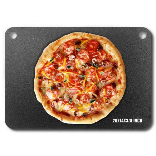Pizzastein Pizzastahl 508 X 355 X 10 Mm, Pizzastahlplatte Für Den Ofen, Vorgewürzter Pizza-backstein Aus Q235-kohlenstoffstahl Mit Höherer Leitfähigkeit Für Restaurants, Cafés, Straßenläden