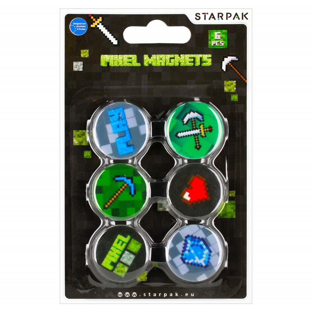 Farbige Magnete, 6 Stück, 30 Mm Pixel