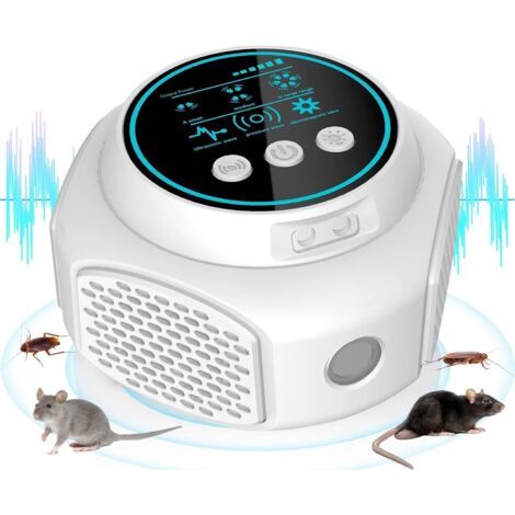 Ultraschall-abwehrgerät Für Mäuse Und Ratten. Reichweite: 300 M². 3 Modi. 360°-ultraschalltechnologie. Geruchlos.