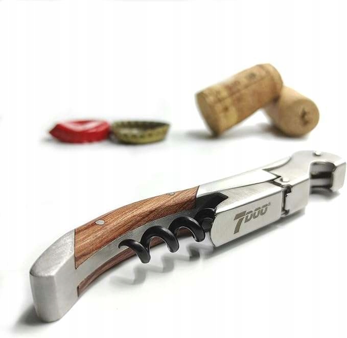 Korkenzieher-weinöffner 3-in-1-messer Edelstahl Rosa Holz