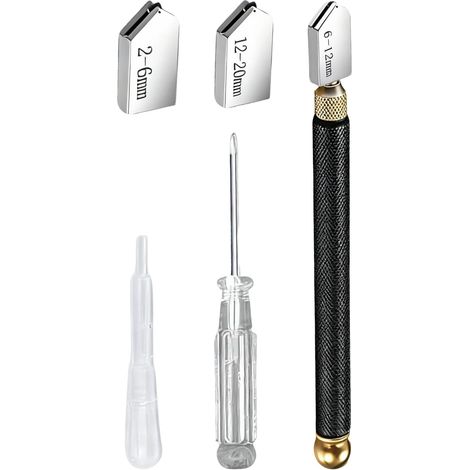 Professioneller Glasschneider 2-20 Mm, Diamant-glasschneider Mit Hartmetallspitze, Handgeführter Diamant-glasschneider Mit Automatischer Ölzufuhr, Schneidwerkzeug Geeignet Für Glas, Fliesen Und Spiege