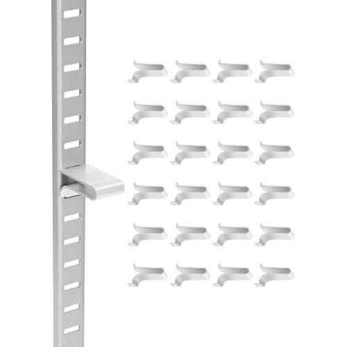 Regalklammern, 40er-pack, Pilaster Regalhalter Aus Stahl Zur Unterstützung Von Metall-, Holz- & Glasregalen, Kompatibel Mit Schränken, Bücherregalen, Schuhregalen, Silber