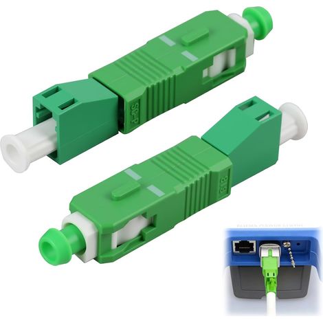 Packung Mit 2 Sc/apc-zu-lc/apc-singlemode-hybrid-9/125-µm-glasfaseradaptern Mit Geringer Einfügedämpfung Für Otdr-, Vfl- Und Netzwerkanwendungen, Effizient Und Stabil