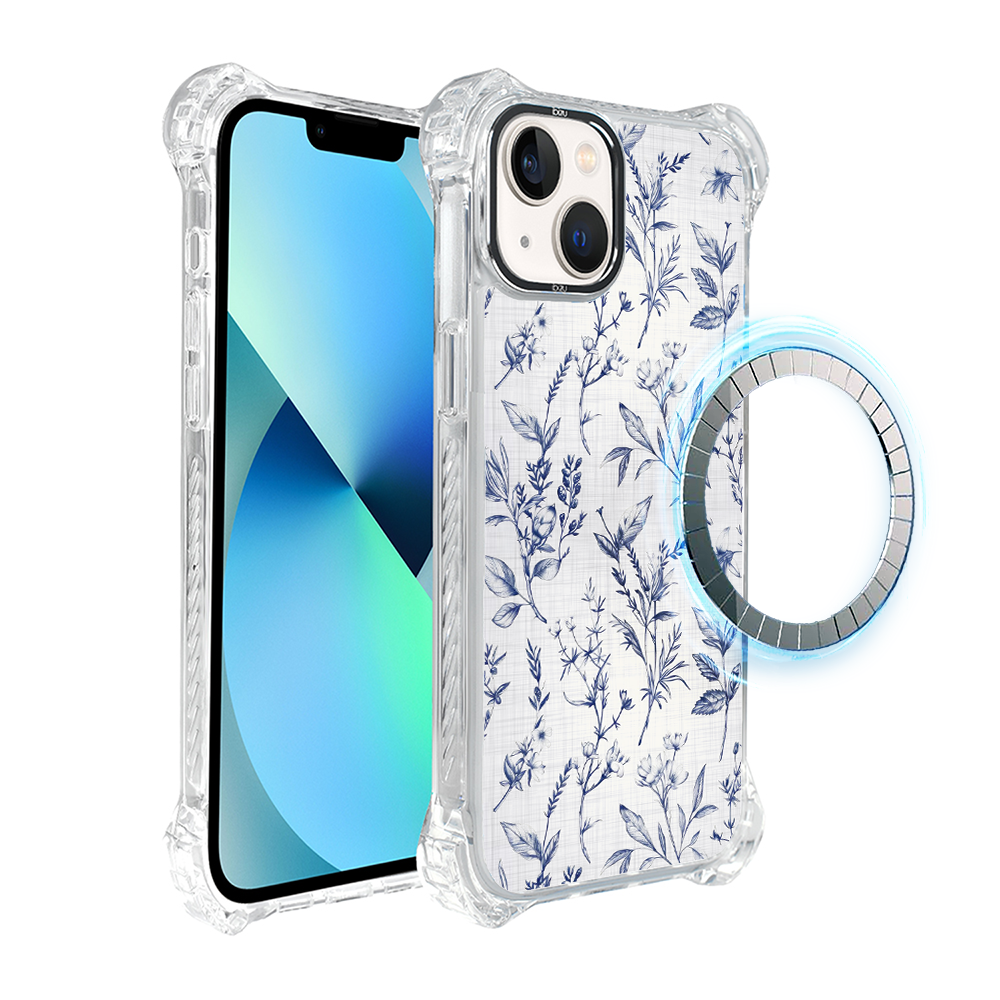 Iphone 13 Ibizu Dropguard Ultra Hülle Mit Magsafe, Pastel Bloom, Azure Whispers